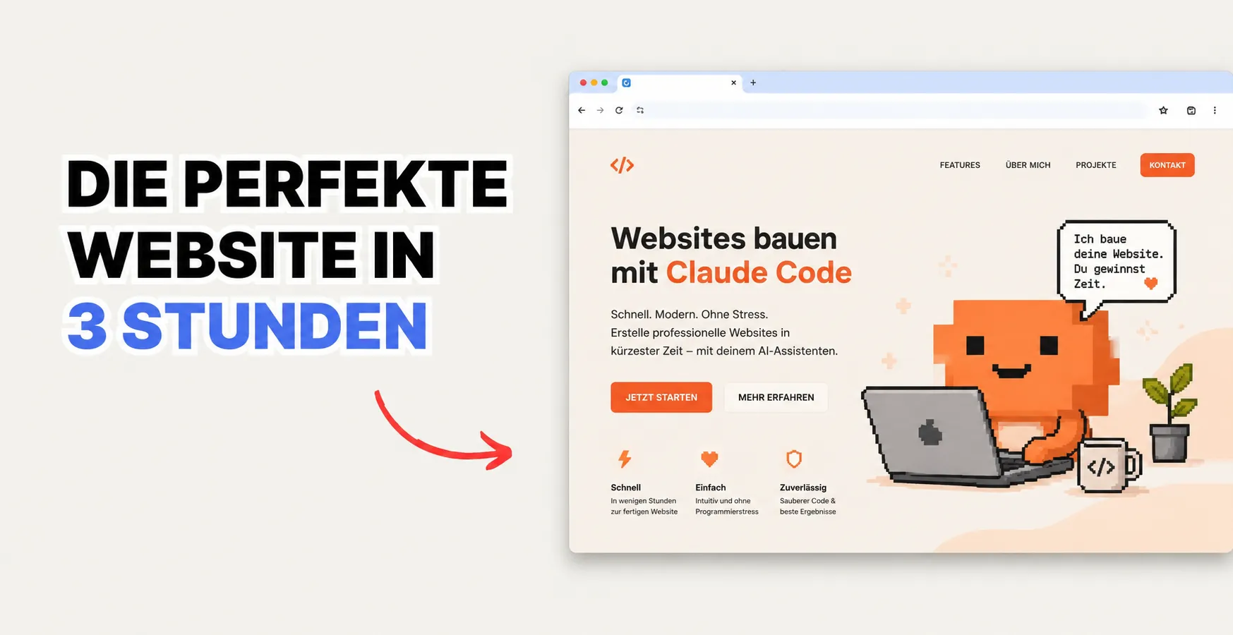Workshop-Visual: Die perfekte Website in 3 Stunden – Websites bauen mit Claude Code